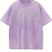 M.I.K.E. Man I Know Everything Vintage Washed T-Shirt in Purple