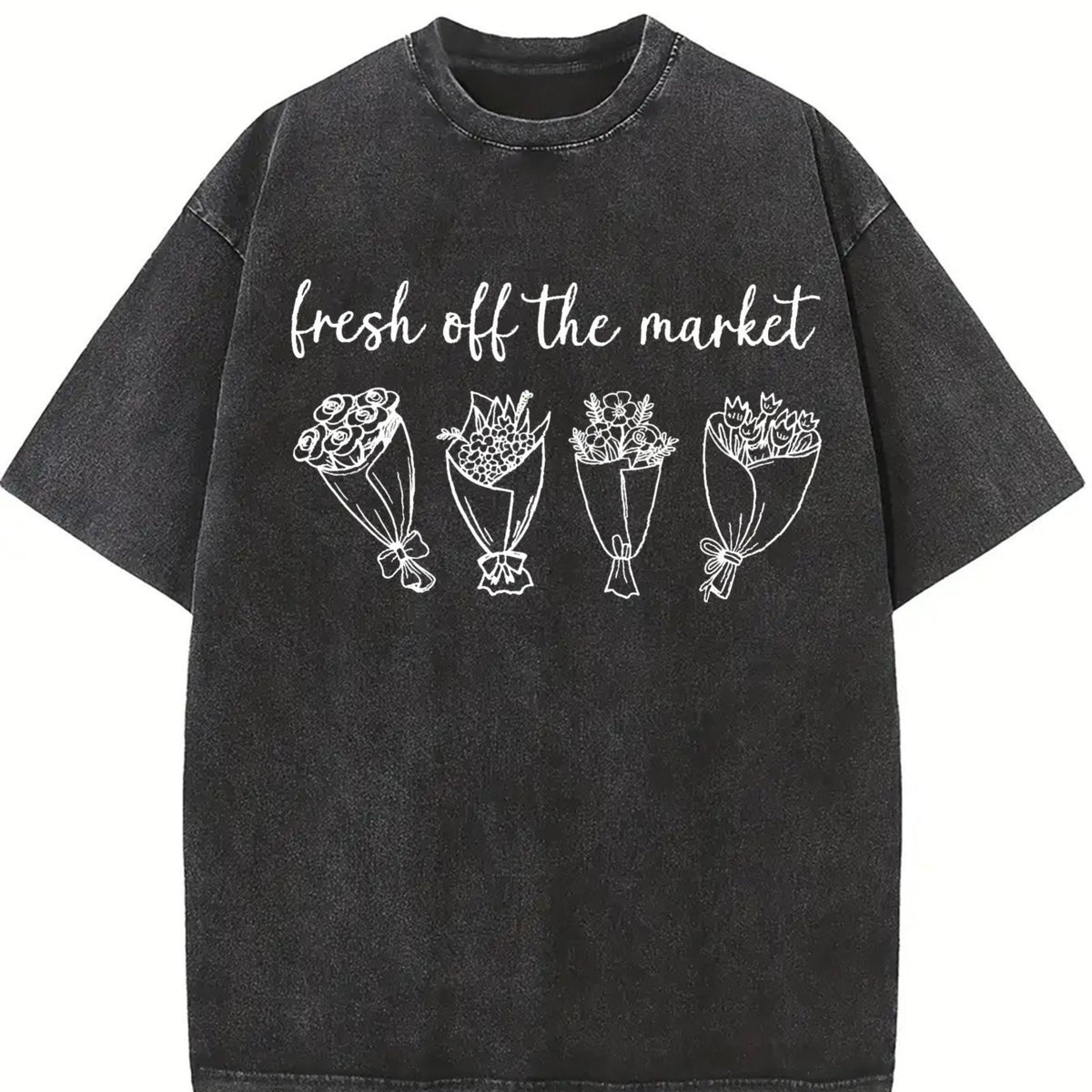 Engagement Engaged Vintage Washed T-Shirt in Black