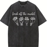 Engagement Engaged Vintage Washed T-Shirt in Black