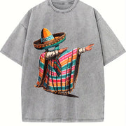 For Formal Urban Distressed Enthusiasts Vintage Washed T-Shirt in Gray