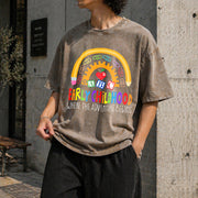 For Early Childhood Teachers Vintage Washed T-Shirt in Brown