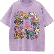 Love the Unloved Insects vintage washed oversized T-shirt in Purple