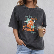 And Baby That's Show Business For You vintage washed oversized T-shirt in Black