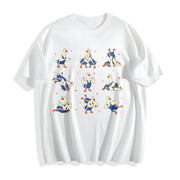Wrestling Silly Goose Cotton T-Shirt in White