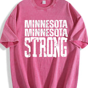 Minnesota Strong Never Forget Minnesota Vintage Washed T-Shirt in Red
