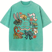 Love the Unloved Insects vintage washed oversized T-shirt in Blue