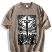 Retro Pure Vintage Washed T-Shirt in Brown