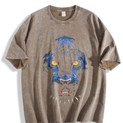 Black Panther Animal Chadwick Forever Tribute vintage washed oversized T-shirt in Brown