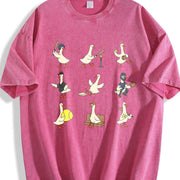 Silly Goose Softball Vintage Washed T-Shirt in Red