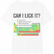 Can I Lick It Periodic Table Cotton T-Shirt in White