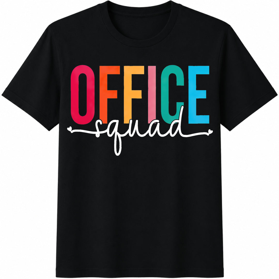 Office Squad / Matching Office / Coworker / Secretary / Cotton T-Shirt in Black
