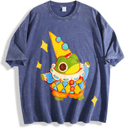 Star Frog Coloful vintage washed oversized T-shirt in Blue