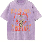 Throne of Glass Fan (2 Sides) Vintage Washed T-Shirt in Purple
