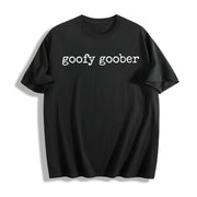 Goofy Goober Viral Nostalgia Cotton T-Shirt in Black