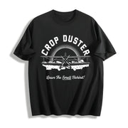 Crop Duster Leave the Smell Behind Cotton T-Shirt in Black