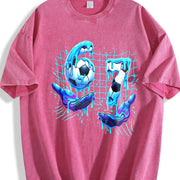67 Soccer Vintage Washed T-Shirt in Red