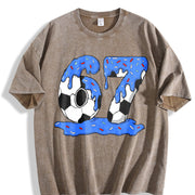 67 Soccer Vintage Washed T-Shirt in Brown