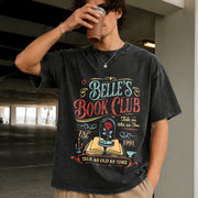 Disney Belle Book Club Vintage Washed T-Shirt in Black