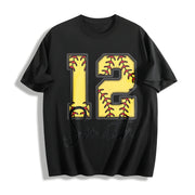 Custom Softball Personalized Softball Number Cotton T-Shirt in Black