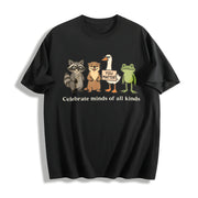 Celebrate Minds of All Kinds Cotton T-Shirt in Black