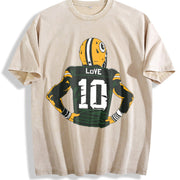 Roll with the Packers Vintage Washed T-Shirt in Beige