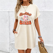 A Dress with a Romantic Heart for Valentine's Day Cotton T-Shirt in White