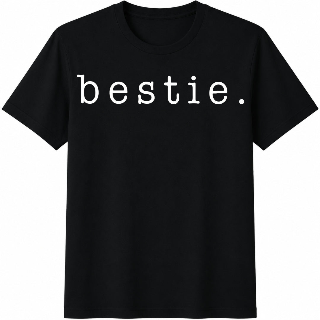 Best Friends Retro Besties Cotton T-Shirt in Black