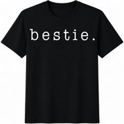 Best Friends Retro Besties Cotton T-Shirt in Black