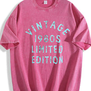 1980s 1980 Theme Classic for Ladies Cute Ladies Novelty Vintage Washed T-Shirt in Red