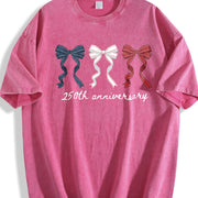 250th Anniversary USA Vintage Washed T-Shirt in Red