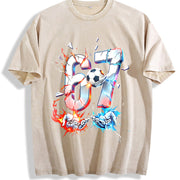 67 Soccer Vintage Washed T-Shirt in Beige