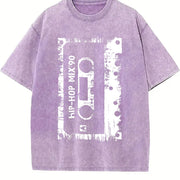 Hip-hop Mix.90 Vintage Washed T-Shirt in Purple