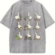 Earth Day Goose Earth Day Vintage Washed T-Shirt in Gray