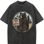 Hike in Groups Bears Like to Have Options Vintage Washed T-Shirt in Black