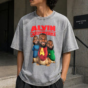 Alvin and the Chipmunks Vintage Washed T-Shirt in Gray