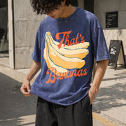 That's Bananas Cute Vintage Washed T-Shirt in Blue