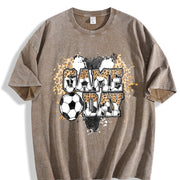 Game Day Soccer Vintage Washed T-Shirt in Brown