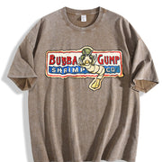 Forrest Bubba Shrimp Movie Classic movie Original vintage washed oversized T-shirt in Brown