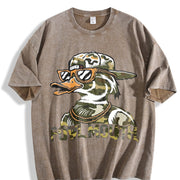Sleeveless Tank Camo Duck Fowlmouth Muscle Vintage Washed T-Shirt in Brown