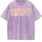 Minnesota Never Forget Vintage Washed T-Shirt in Purple