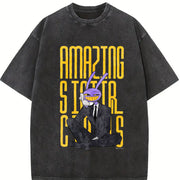 Black the Amazing Digital Circus Jax Vintage Washed T-Shirt in Black