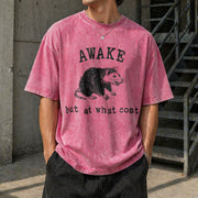 Awake at What Cost Vintage Washed T-Shirt in Red