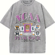 ZestLoop 1993 Final Four Basketball College Basketball Vintage Washed T-Shirt in Gray