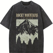 Mountain vintage washed oversized T-shirt in Black