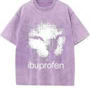 Premium Ibuprofen Cat Meme Vintage Washed T-Shirt in Purple
