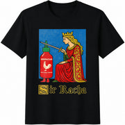 Sir Racha Knight Meme Cotton T-Shirt in Black