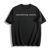 Selectively Social Cotton T-Shirt in Black