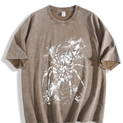 Spider 90s Retro ® Web Gothic Grunge Y2k Vintage Washed T-Shirt in Brown