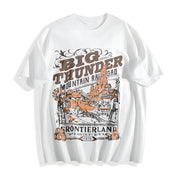 European and American Letter Cotton T-Shirt in White
