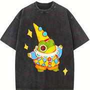 Star Frog Coloful vintage washed oversized T-shirt in Black